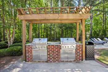 Pool side grill